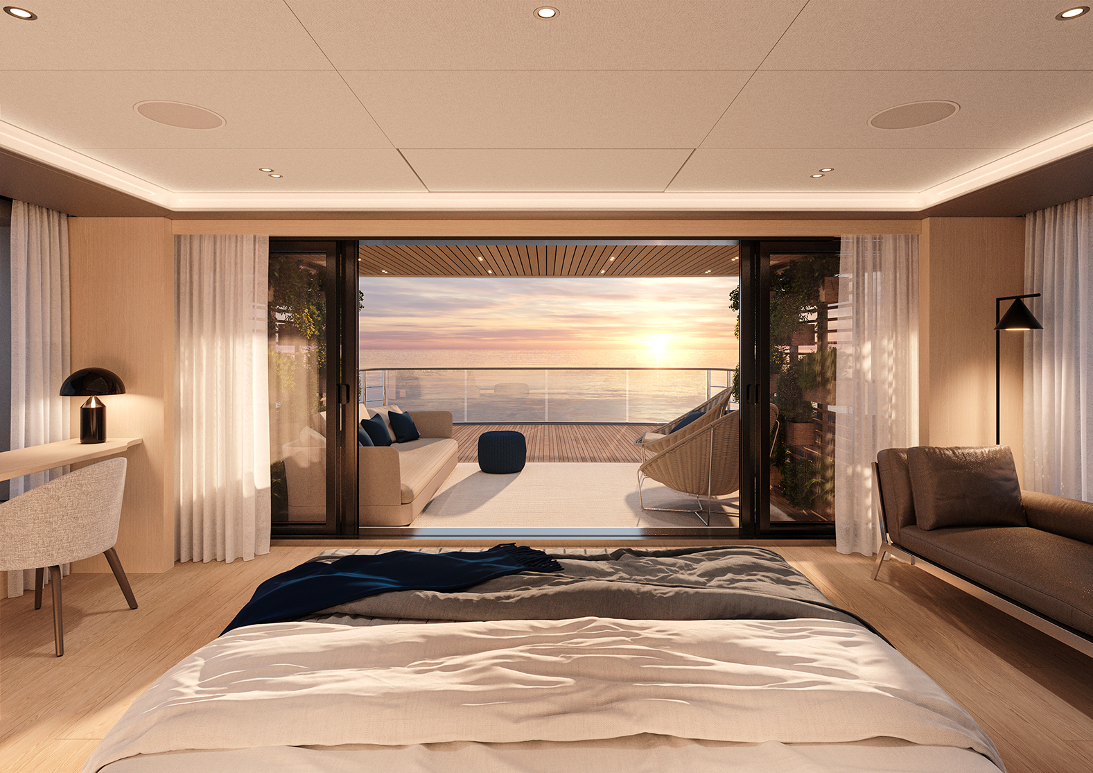 View from Master Suite - Sanlorenzo Explorer Yacht 500EXP - YACHTZOO