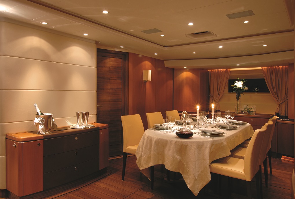 ARISTARCHOS Nautors Swan interior dining