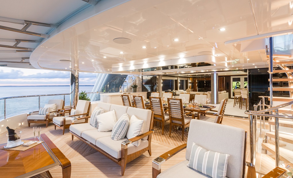 King baby iag yachts exterior lounge