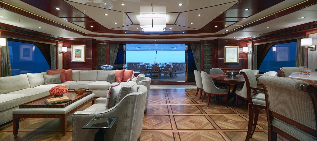 Mia Elise ii Trinity Yachts interior lounge
