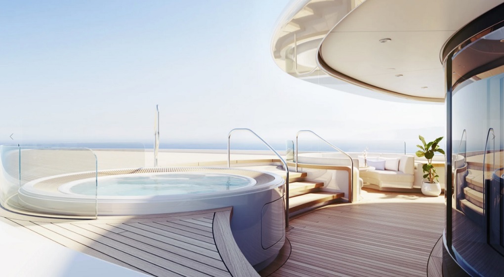 Sakura-Feadship-72-metre Exterior Sun deck Jacuzzi