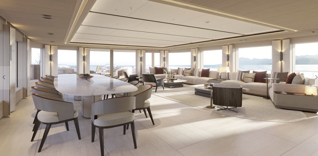 Sakura-Feadship-72-metre Interior Dining Salon