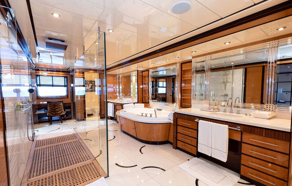 Force-Blue-Royal-Denship-70 metre Interior Master Staterooms ensuite bathroom