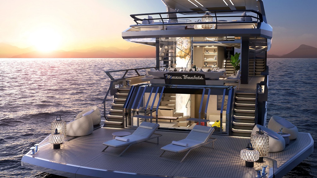 MAZU 92DS 28.45 metre Mazu Yachts Exterior Aft Deck