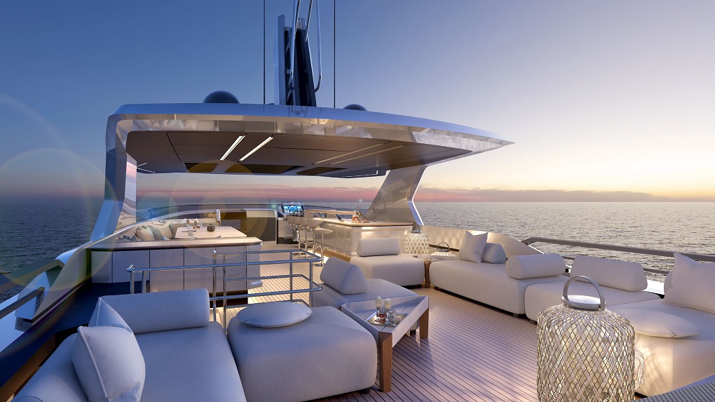 MAZU 92DS 28.45 metre Mazu Yachts Exterior Aft Lounge