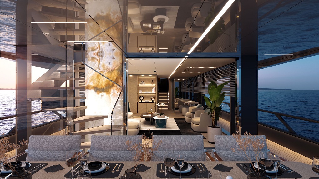 MAZU 92DS 28.45 metre Mazu Yachts Exterior Dining