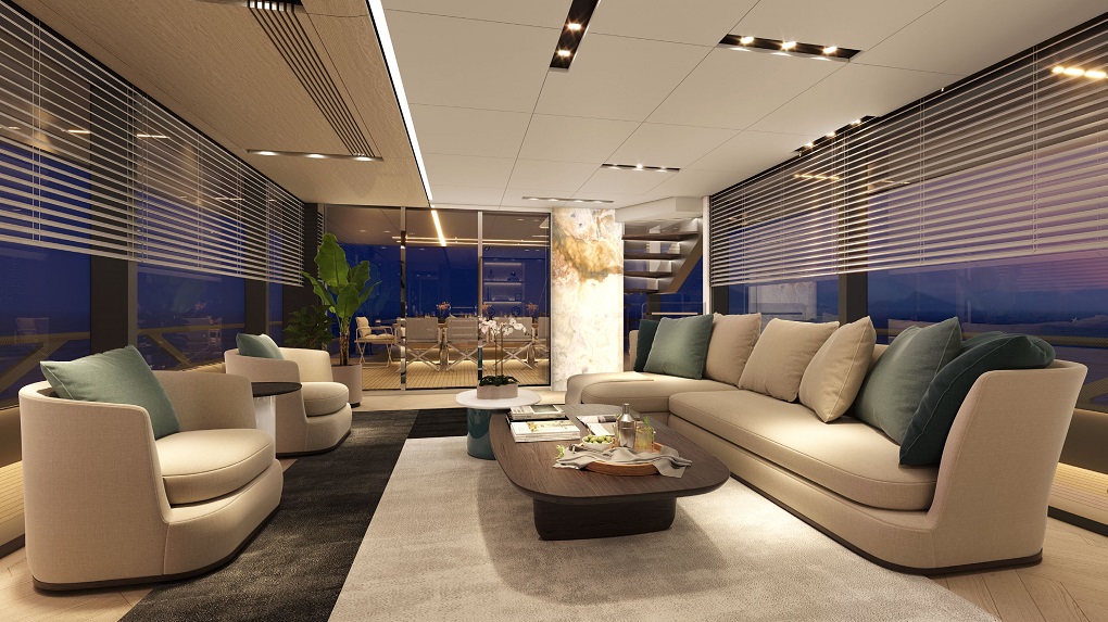 MAZU 92DS 28.45 metre Mazu Yachts interior lounge