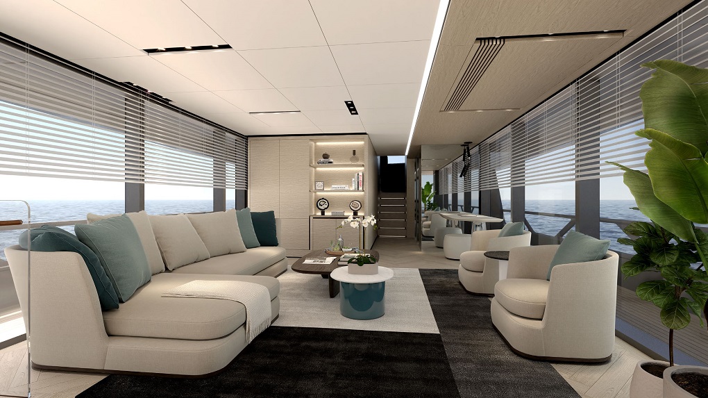 MAZU 92DS 28.45 metre Mazu Yachts interior lounge