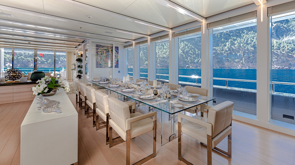 Stella-Maris-72-metre Viareggio Super Yachts Interior Dining