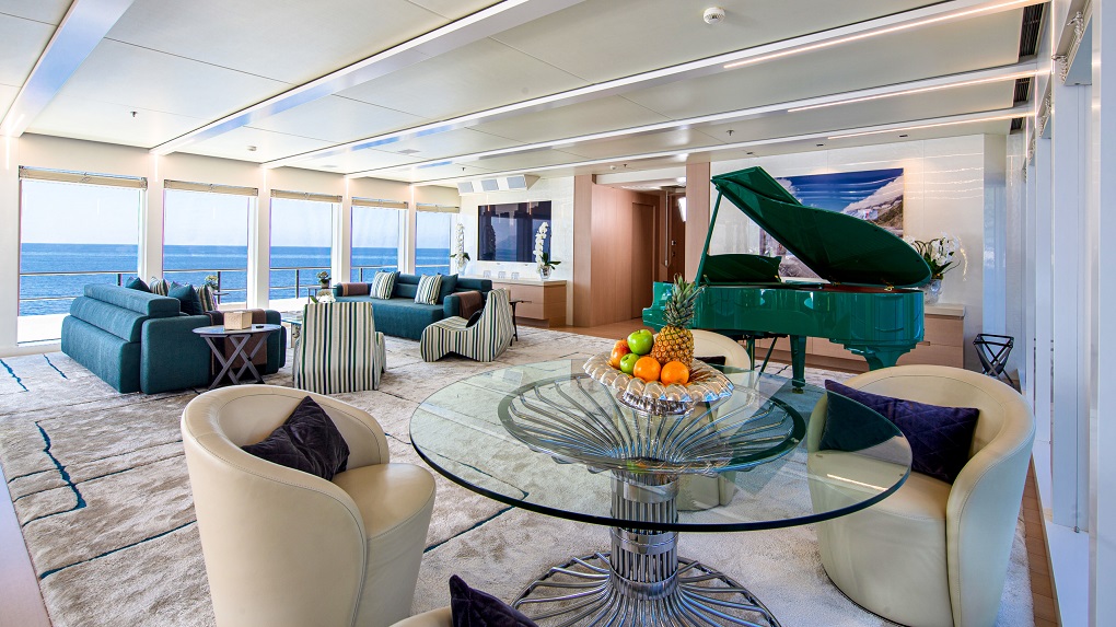 Stella-Maris-72-metre Viareggio Super Yachts Interior Piano Bar