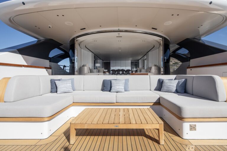 LEXSEA Main Aft Deck Lounging Area