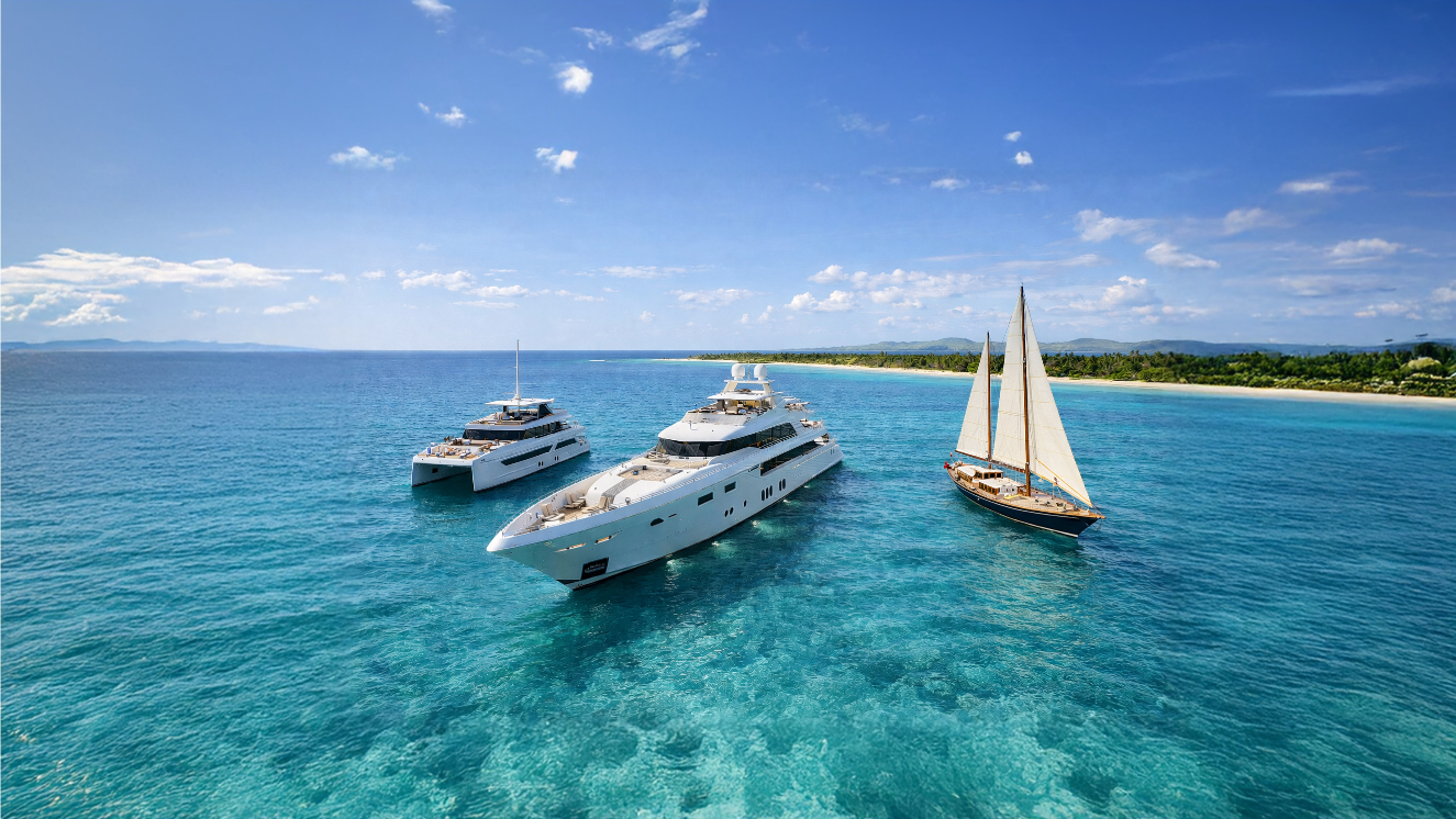 Sailing yacht motor and catamaran