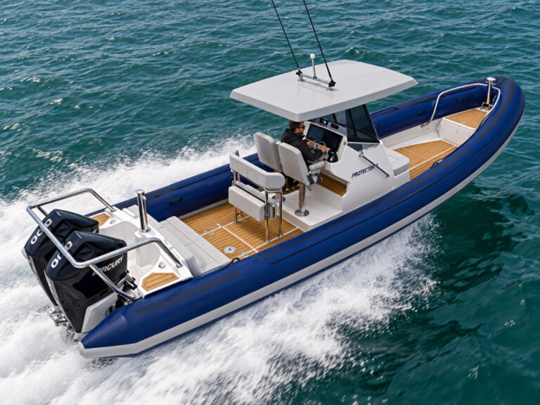Luxury RIB RAINBOW Across Open Water