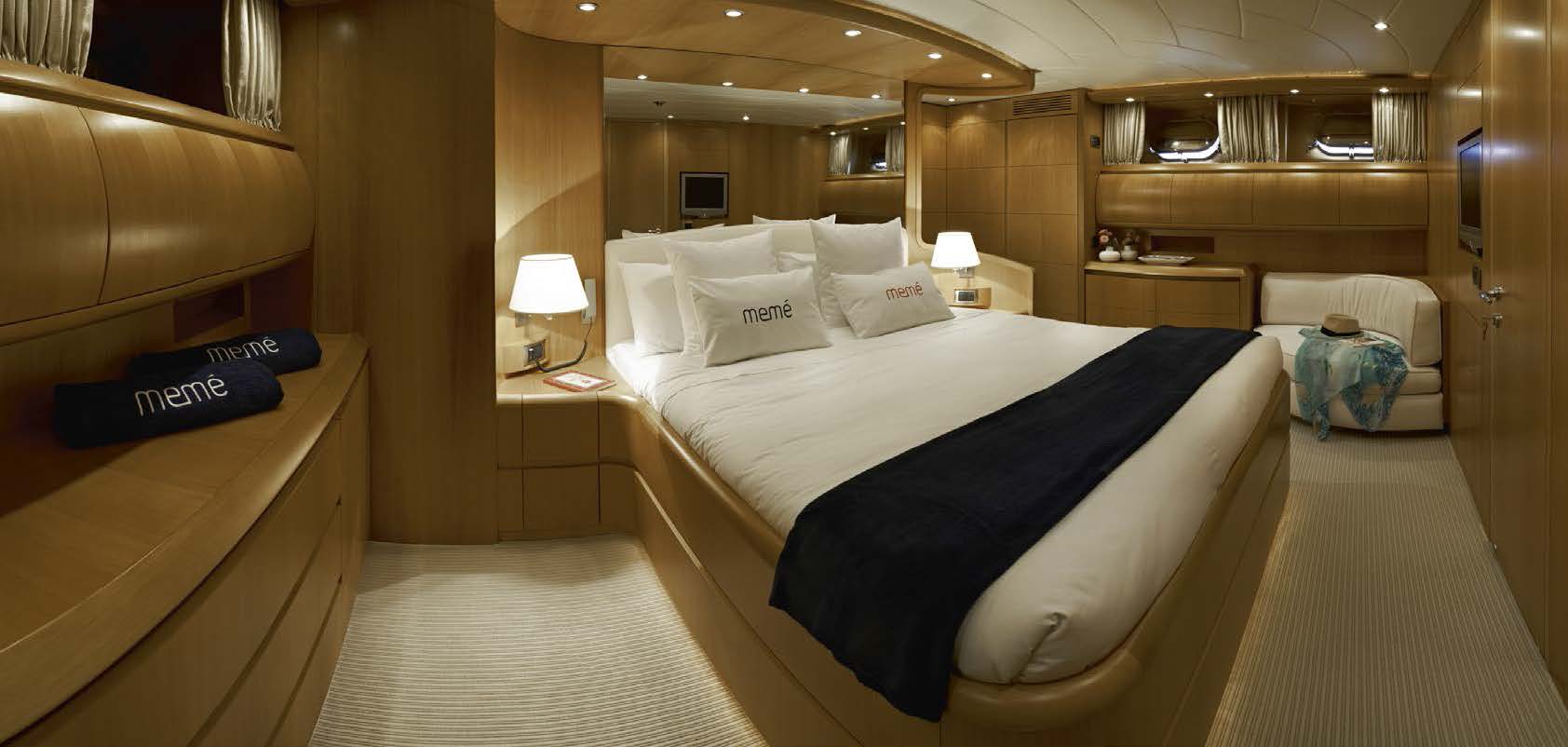 M/Y MEME yacht for charter master bedroom