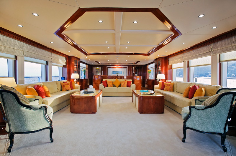 M/Y Marina Wonder luxury yacht charter lounge area